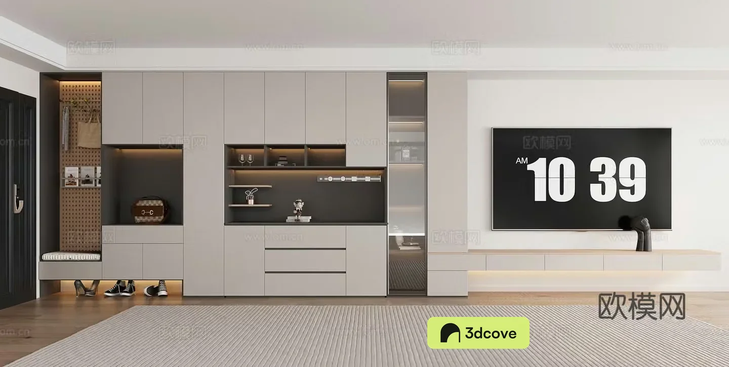 Modern shoe cabinet wine cabinet TV cabinet integrated cabinet jewelry ornaments sideboard