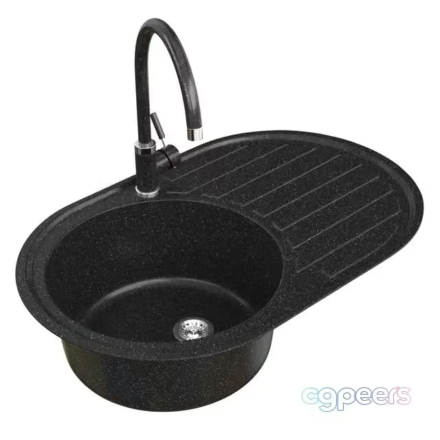 3ds Max Free – Fabiano Arc Black Sink and Faucet Fabiano Fkm Set