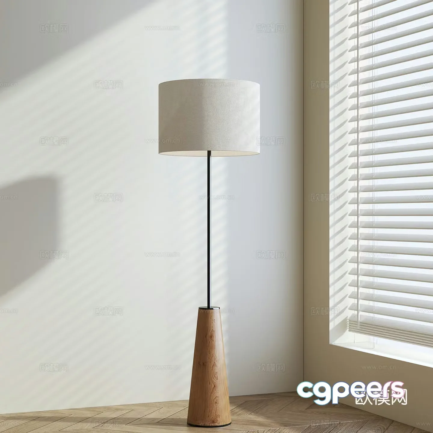 Nordic floor lamp 3d model