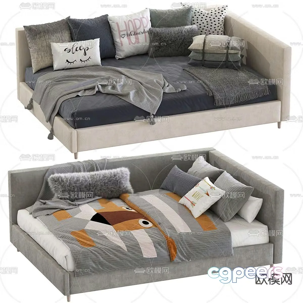 Children’s bed single bed 3d model