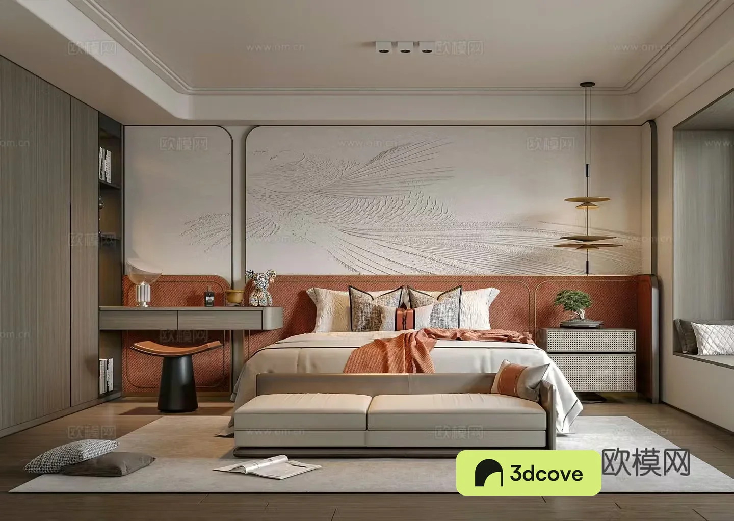 New Chinese style bedroom master bedroom
