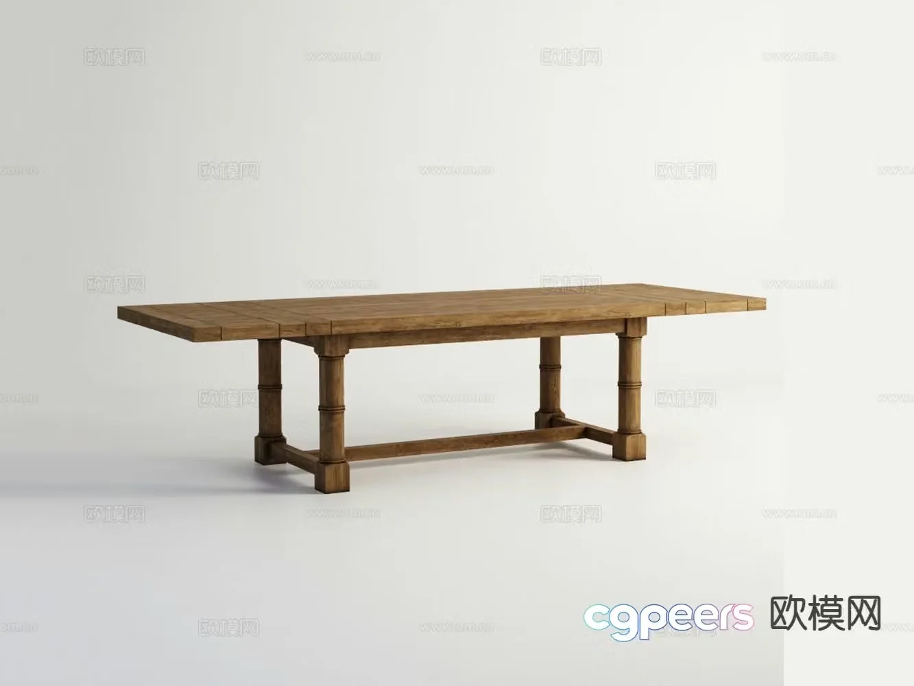 American dining table bar dining table 3d model