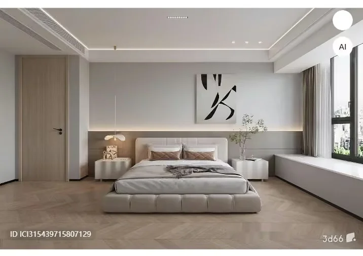 Cozy Modern Bedroom 3D Model – 5420 – VRAY Render