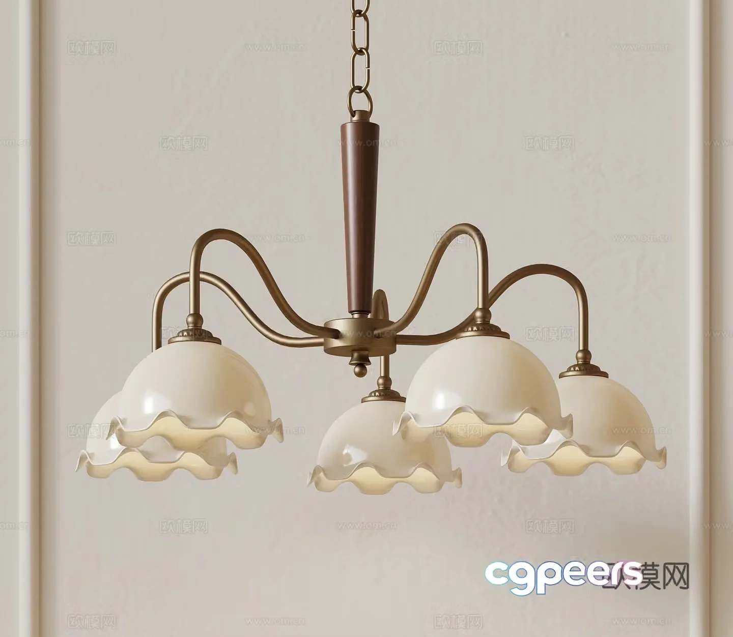 French medieval style chandelier multi-head chandelier restaurant chandelier retro chandelier 3d model