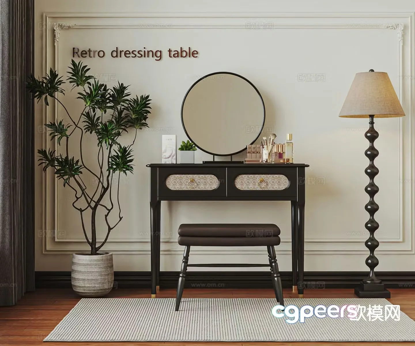French vintage dresser 3d model