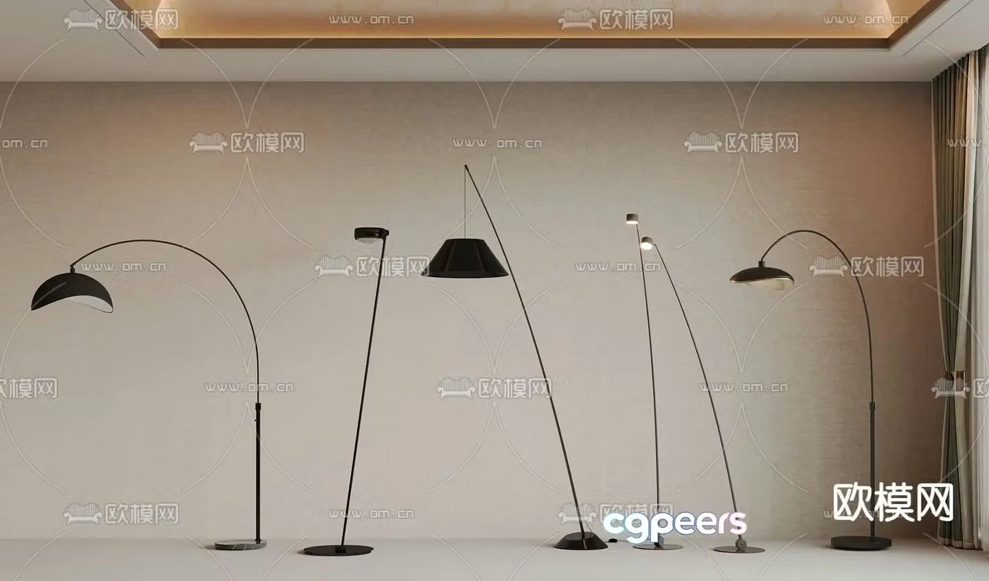 Minimalist floor lamp 3d model
