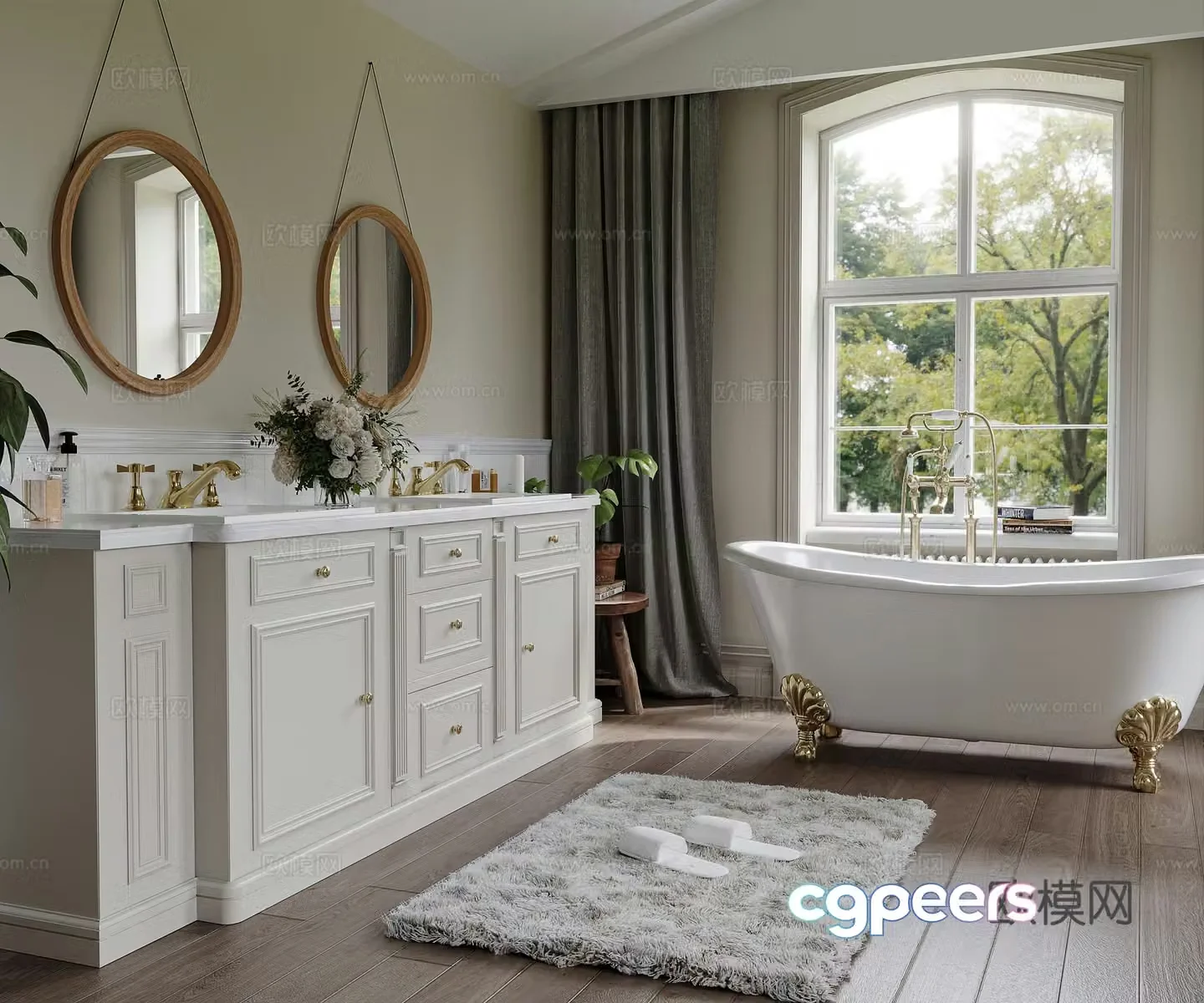 American bathroom 3D model