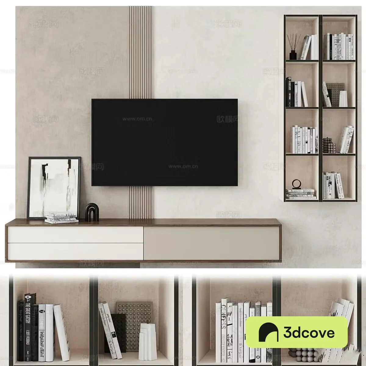 Modern minimalist TV background wall