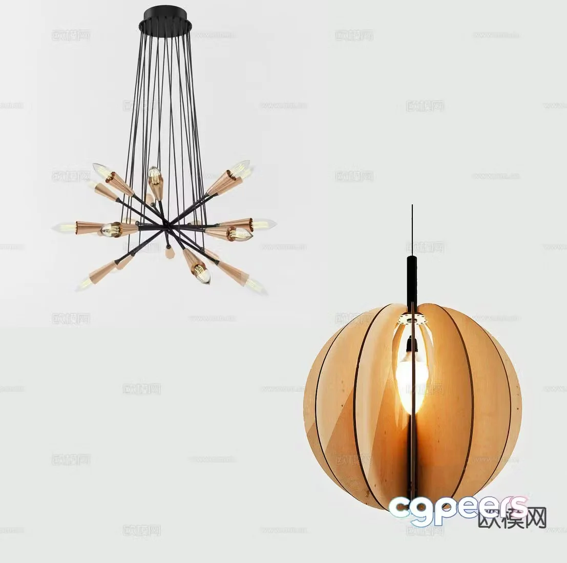Modern chandelier creative chandelier 3d model