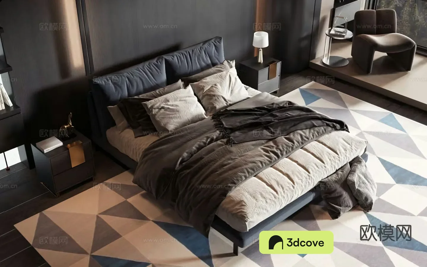 Modern double bed