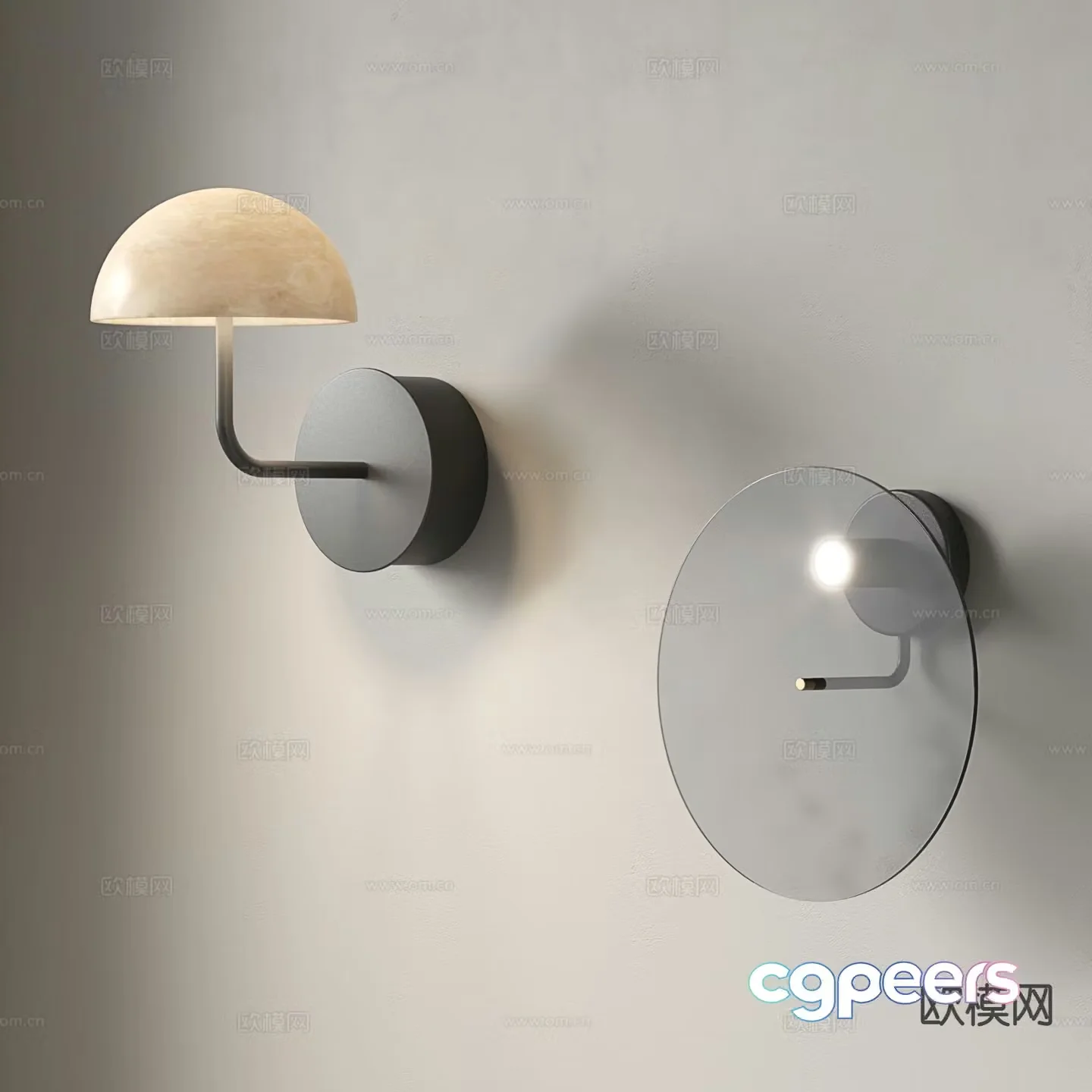 Nordic wall lamp acrylic wall lamp 3d model