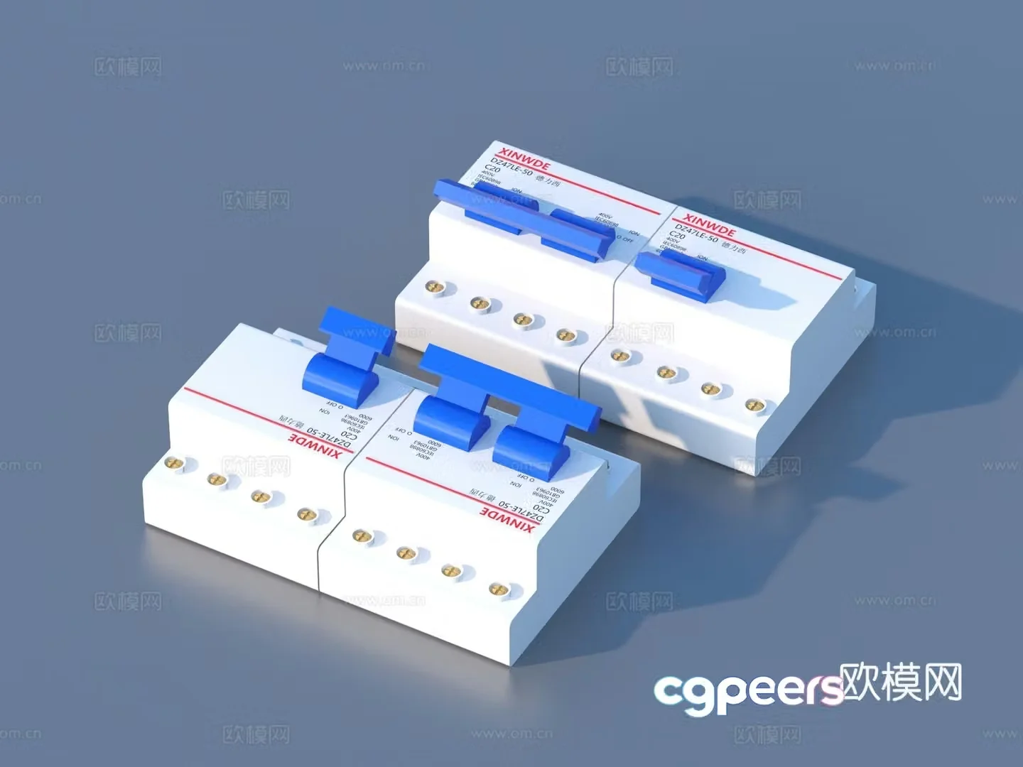 Circuit breaker leakage protection switch air switch 3d model