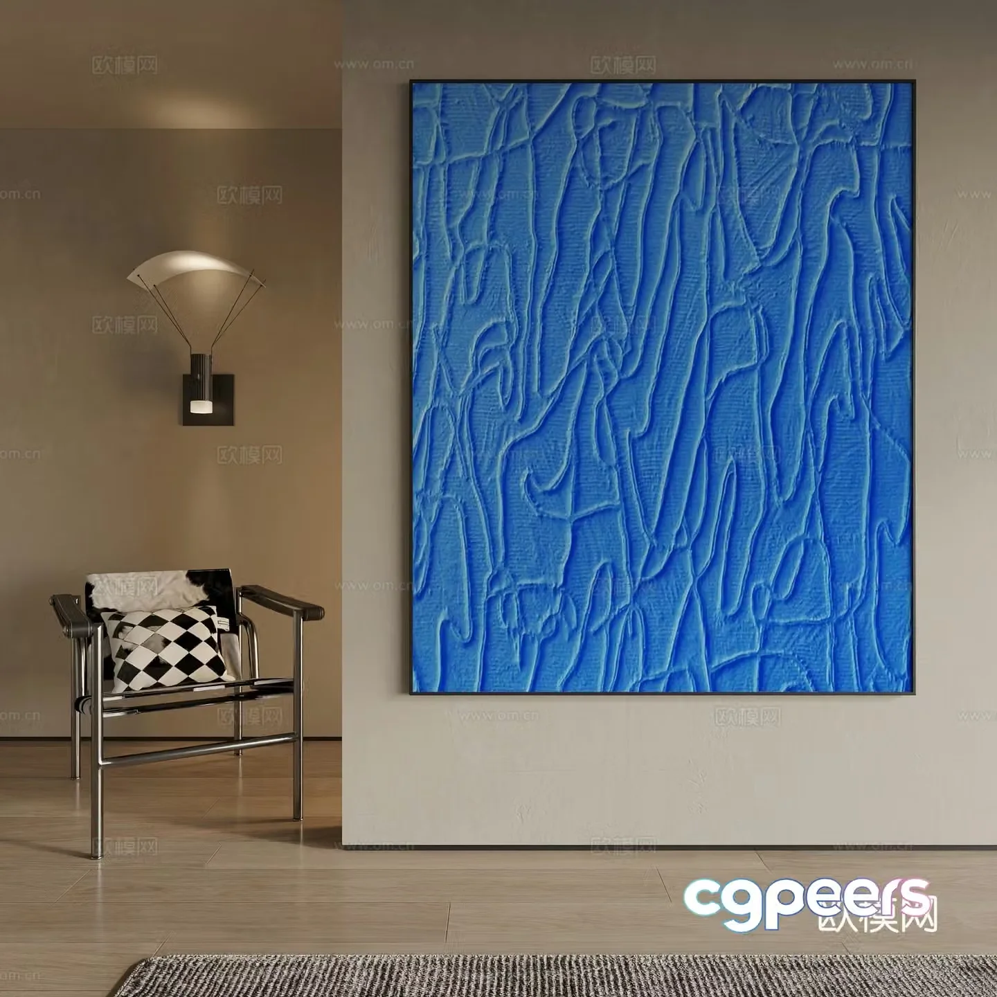 Modern decorative painting 3d model