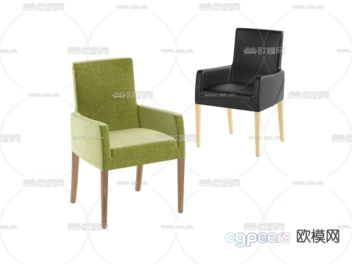 Nordic seat single chair leisure chair 3d model