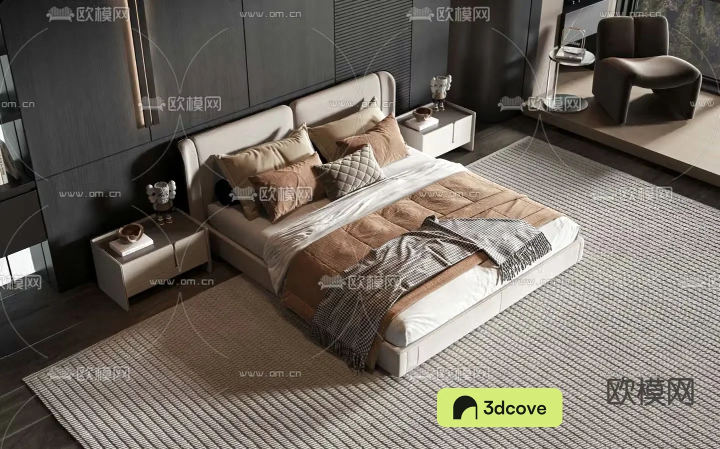 Modern double bed