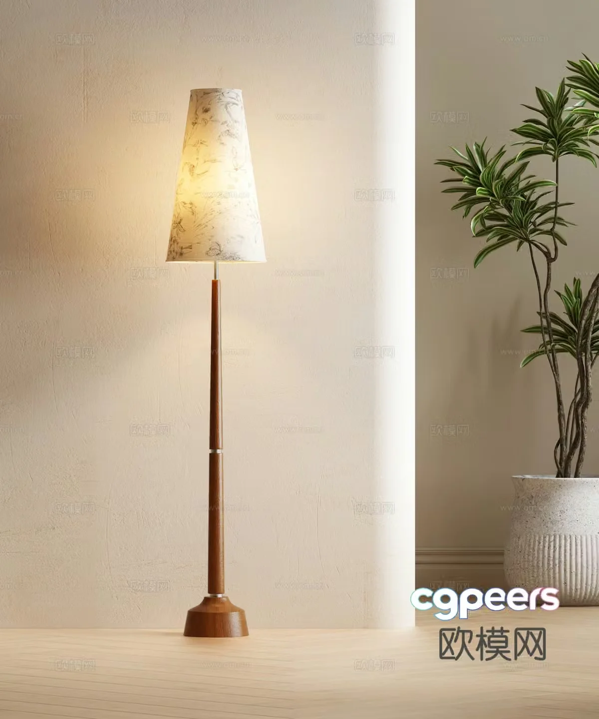 Modern French floor lamp 3d model