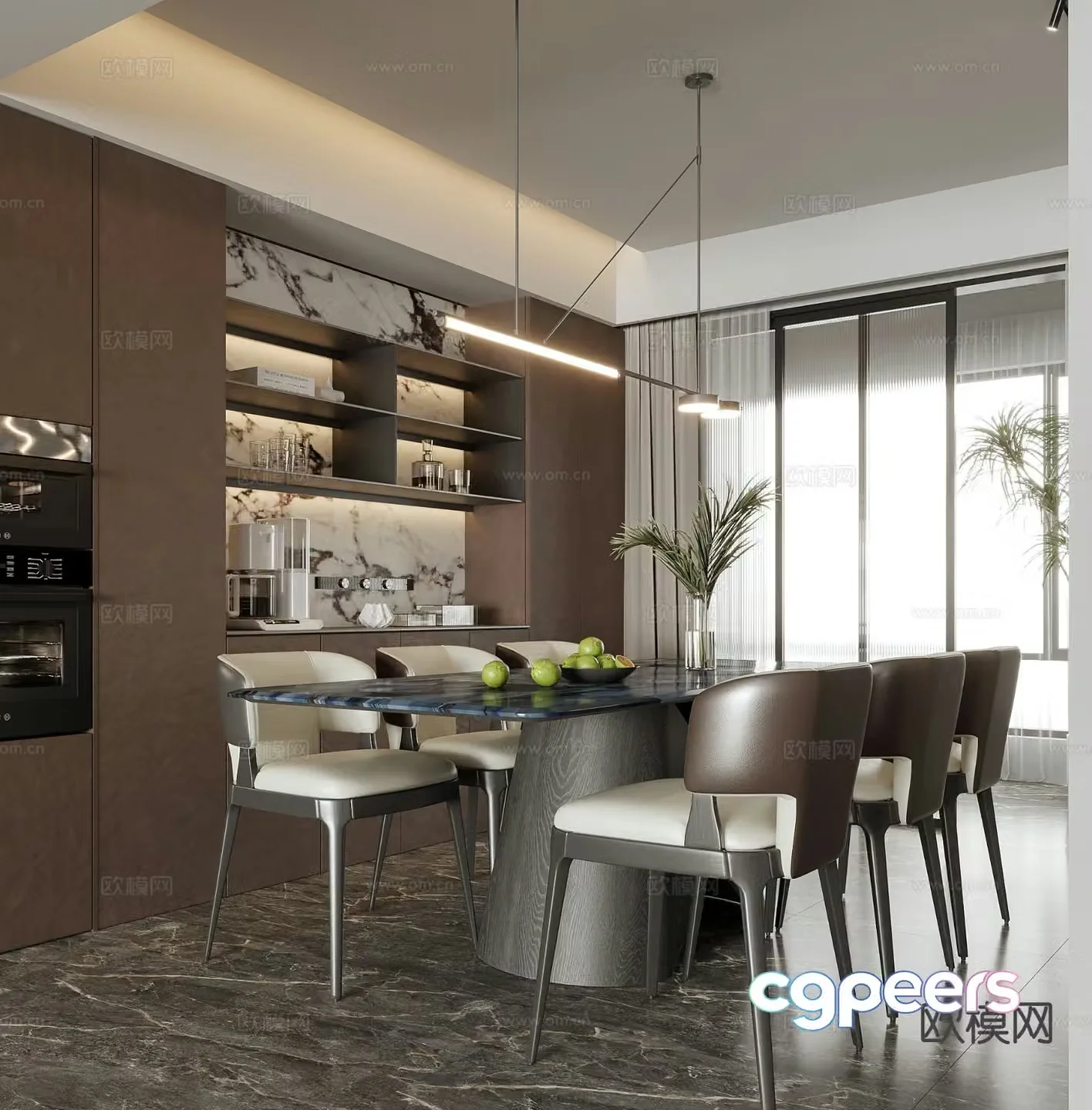 Modern restaurant 3d model
