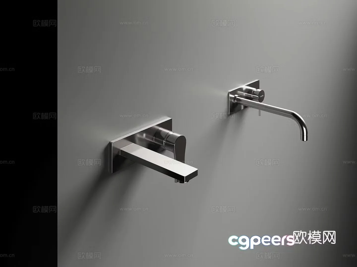 Modern wall faucet 3D model