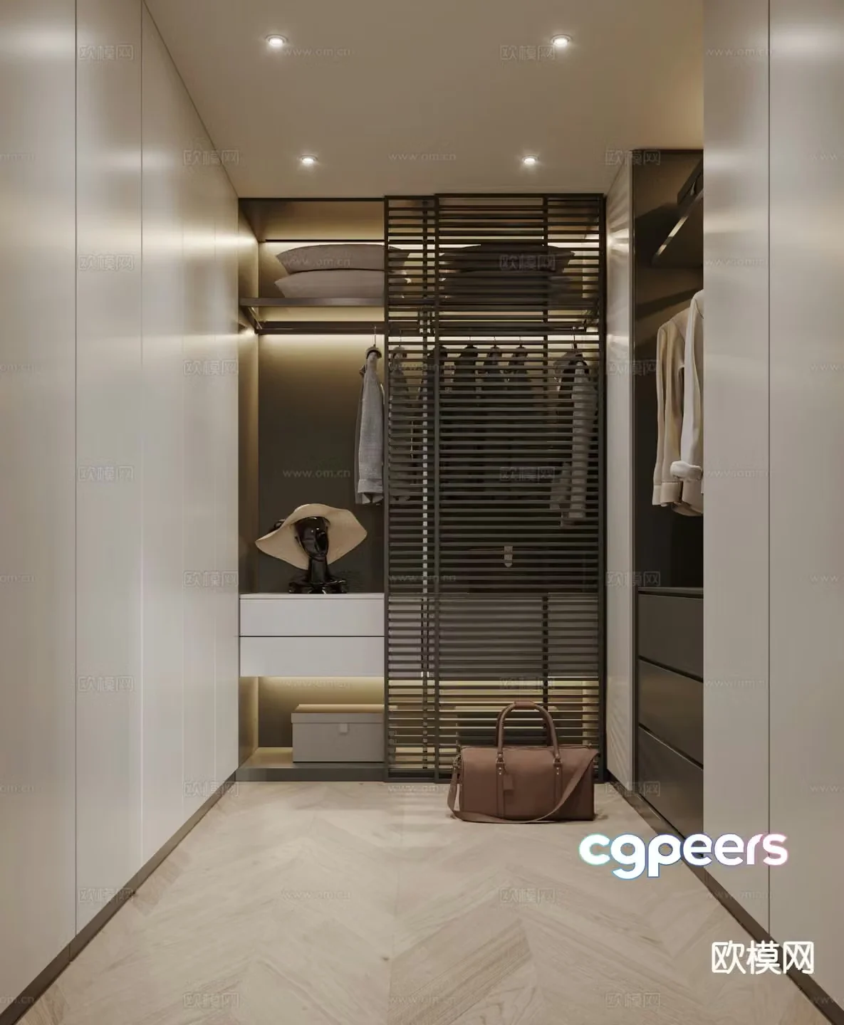Modern cloakroom 3d model