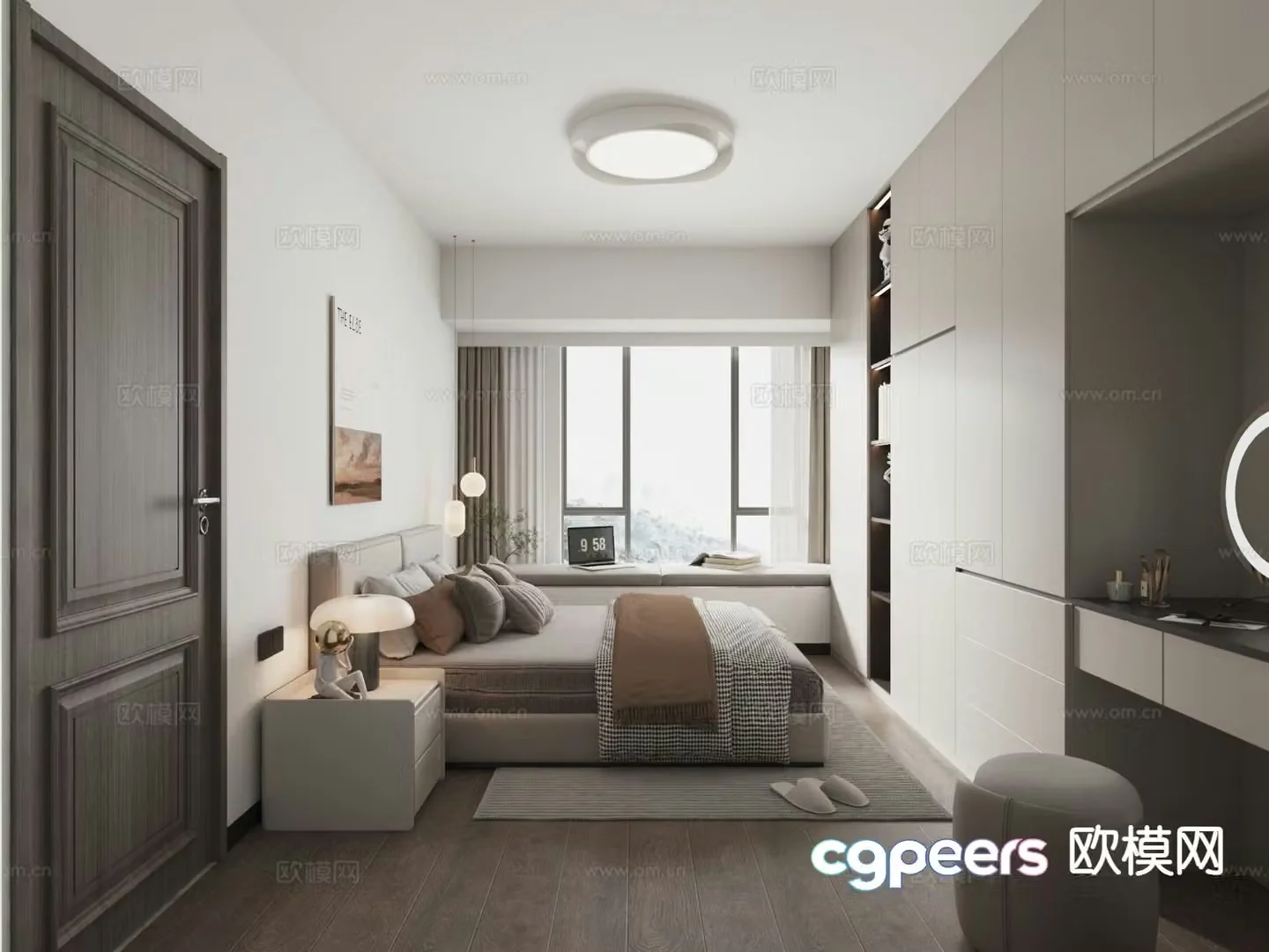 Modern bedroom second bedroom 3d model