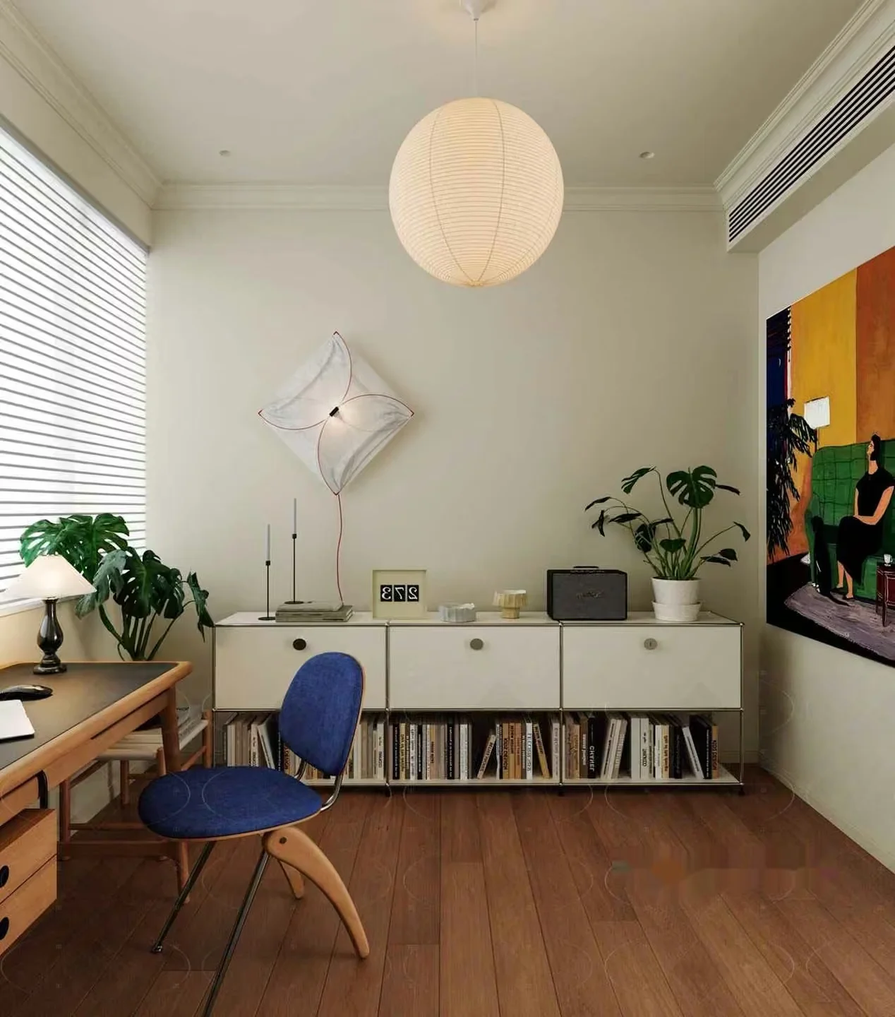 A Mid-Century Modern Desk 3D Model – 10163 – VRAY Render
