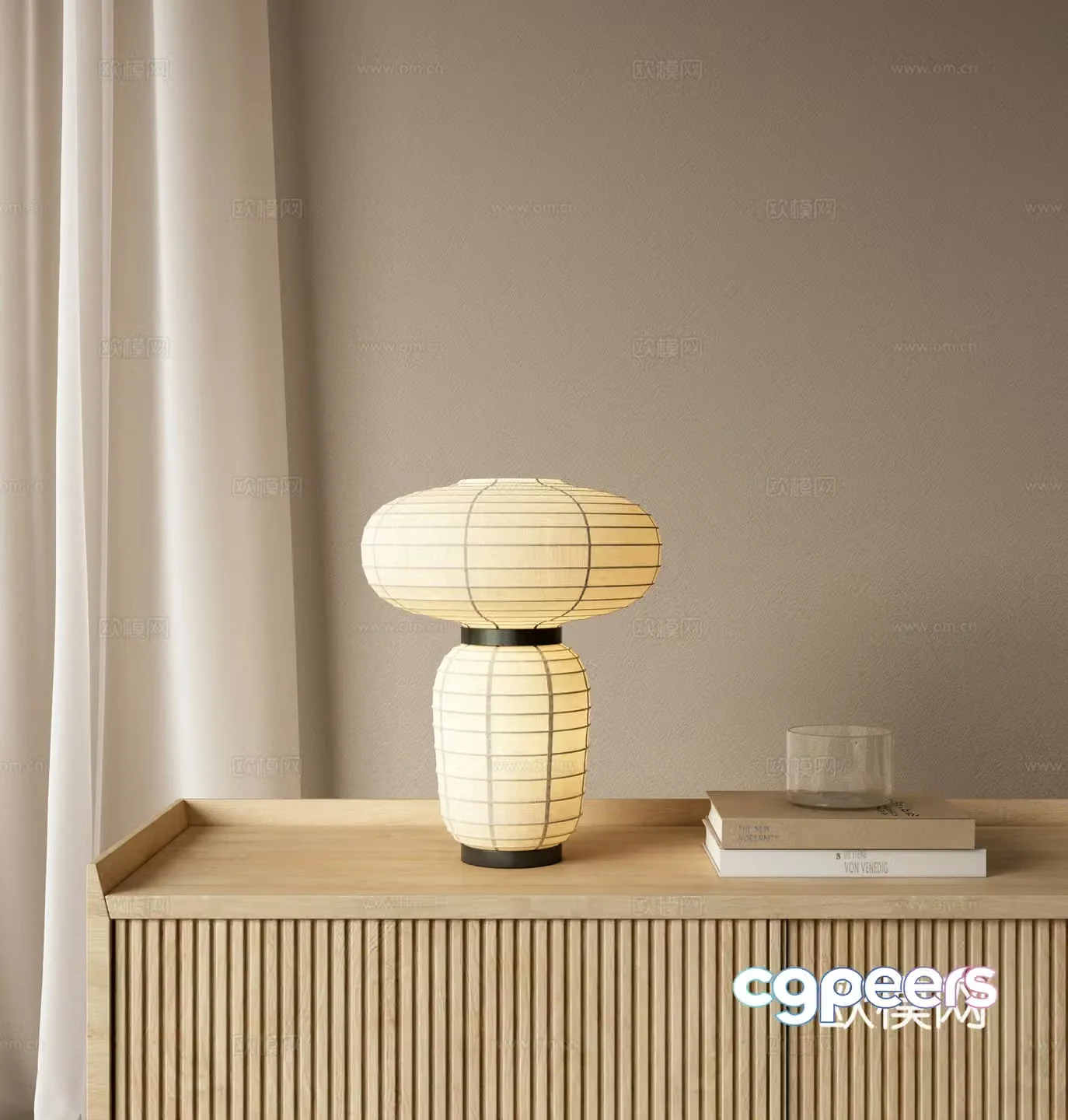 wabi-sabi table lamp 3d model