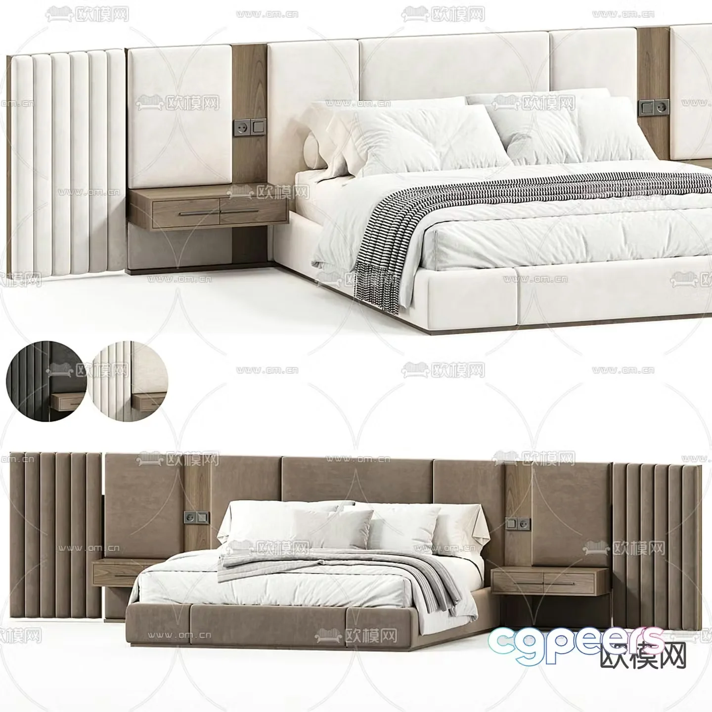 workshop-collection double bed 3d model