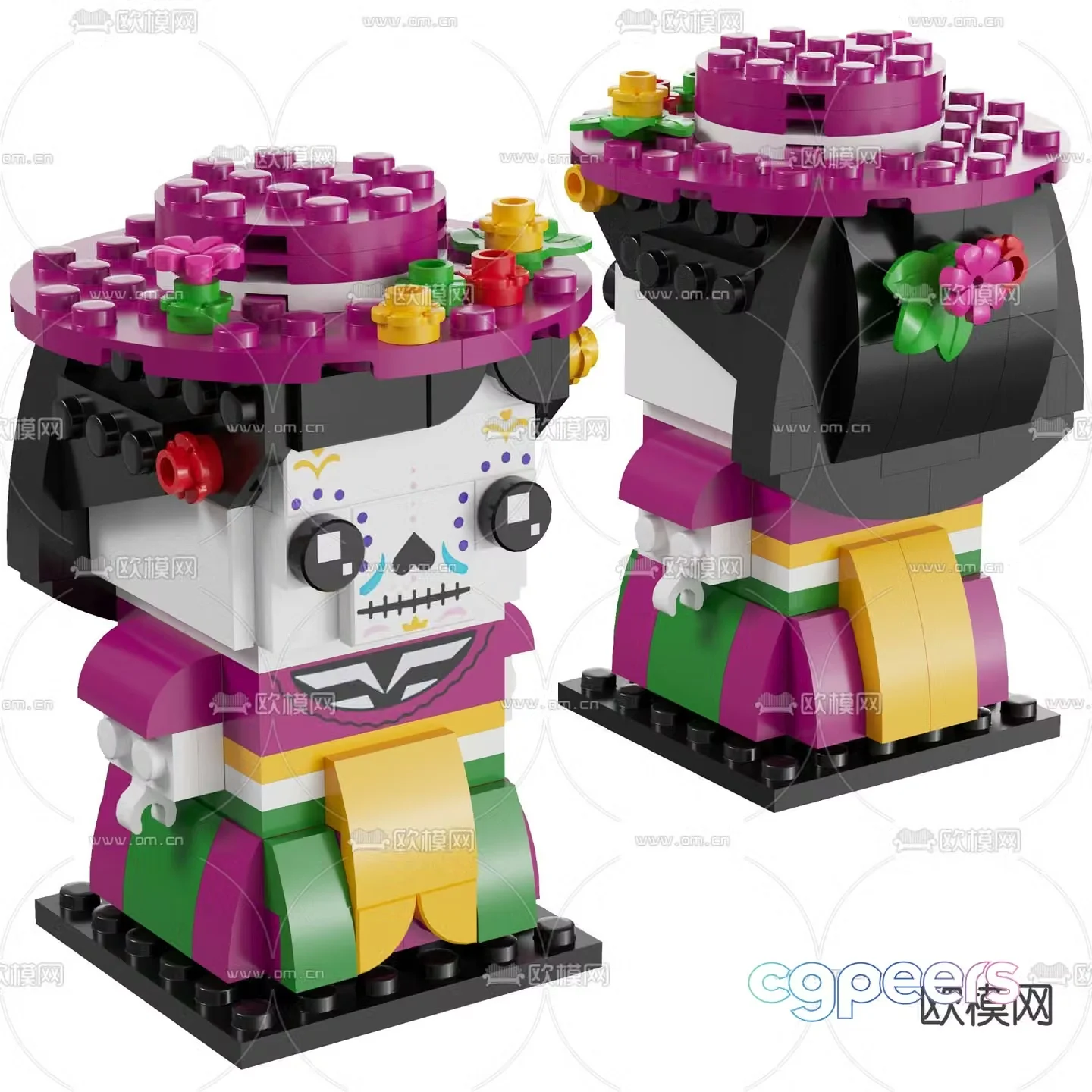 Modern building blocks katrina toy 3d model