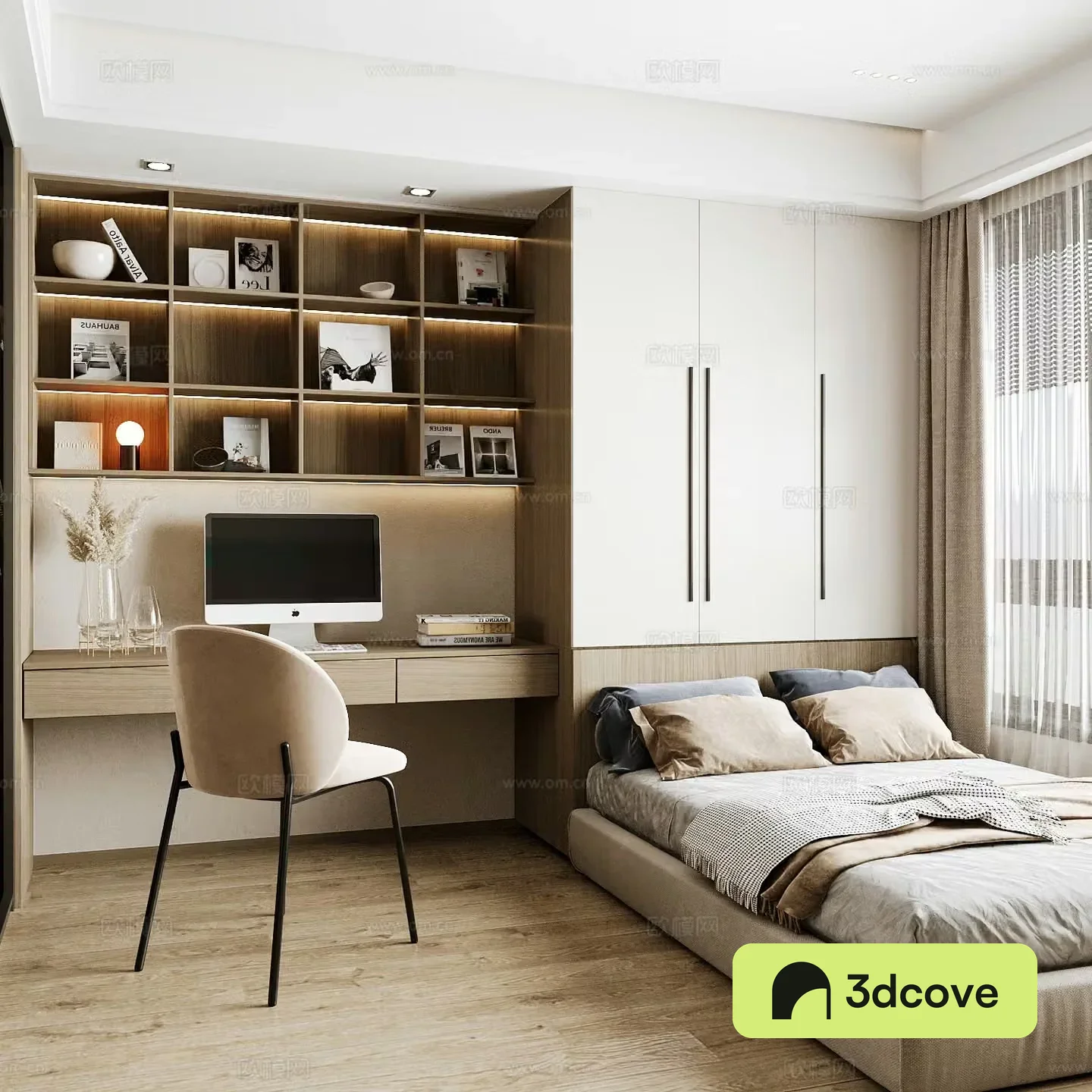 Modern home bedroom Modern bedroom Italian bedroom Simple bedroom Italian bed