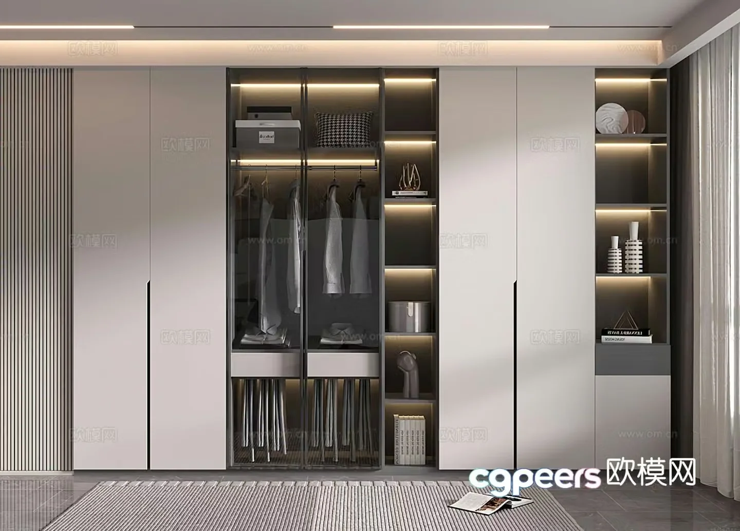 Modern wardrobe 3d model