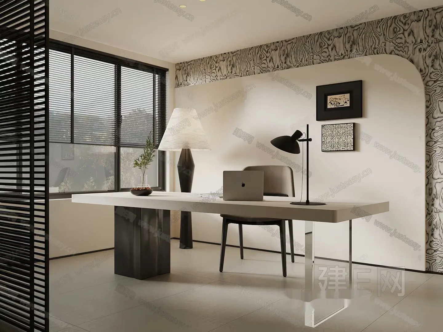 Modern Home Office 3D Model – 5336 – VRAY Render