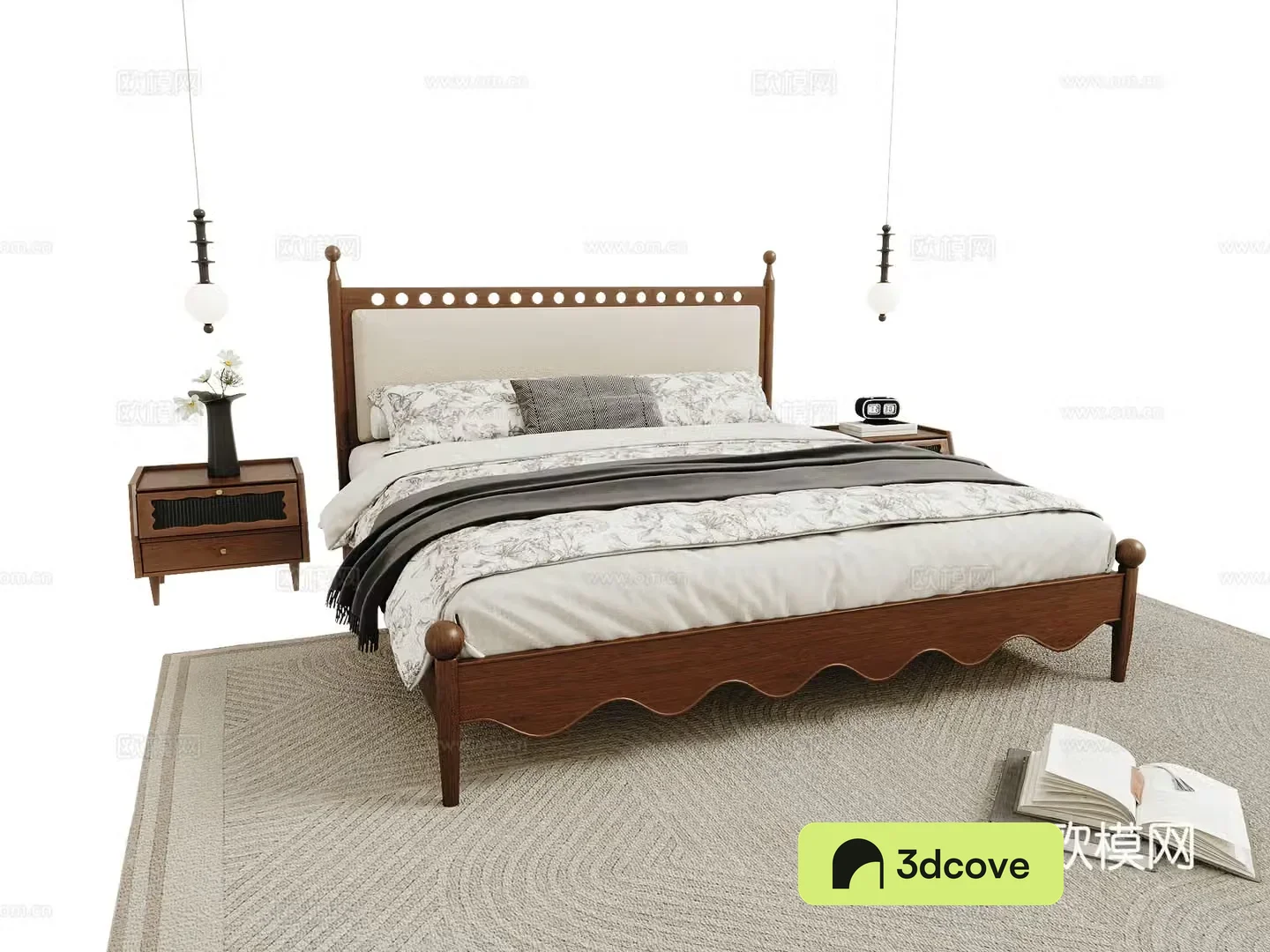 Medieval style double bed