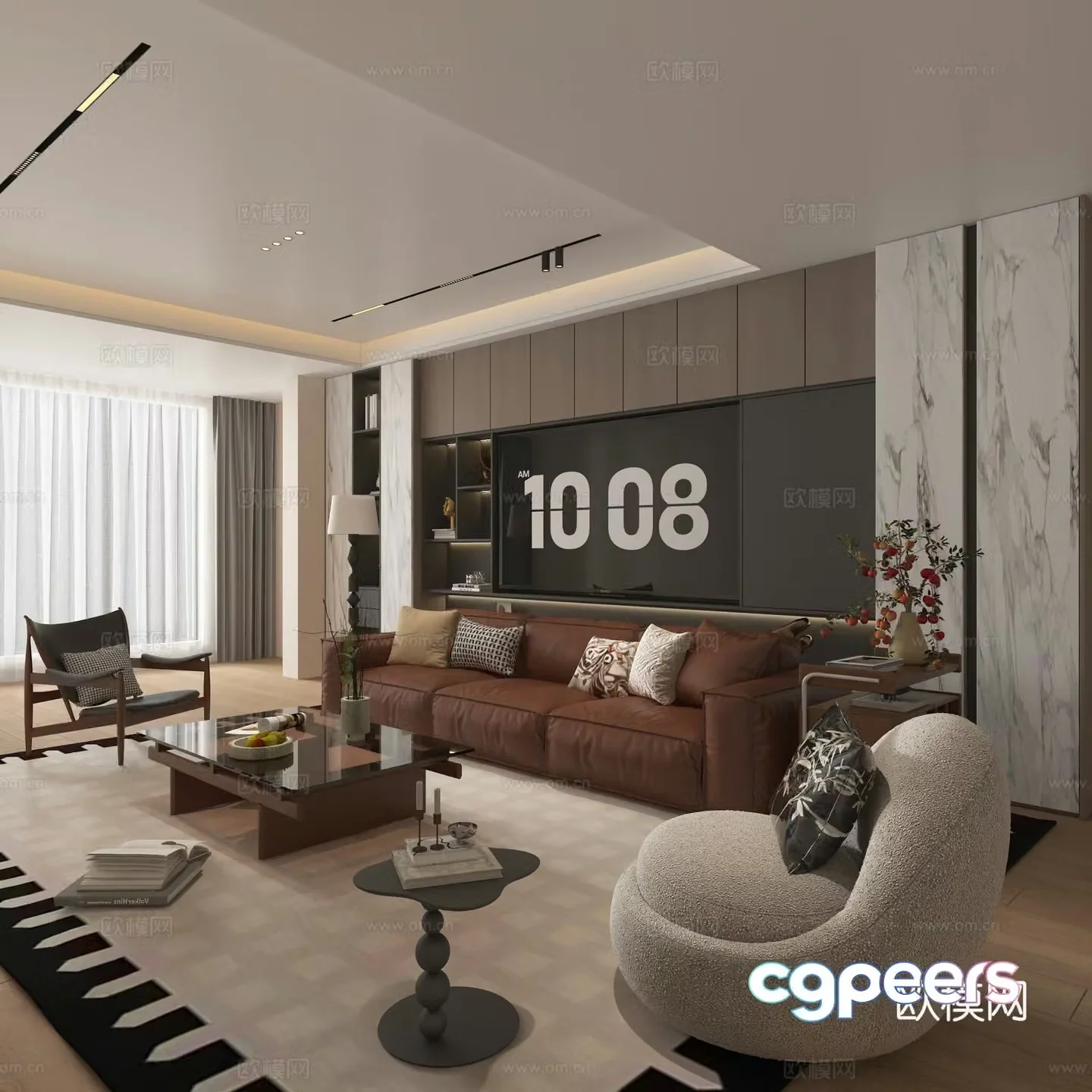 Modern living room 3d model