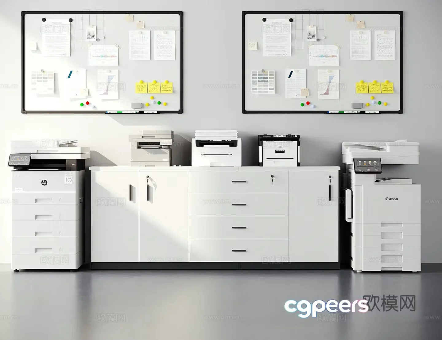 Printer File Cabinet 3D Model