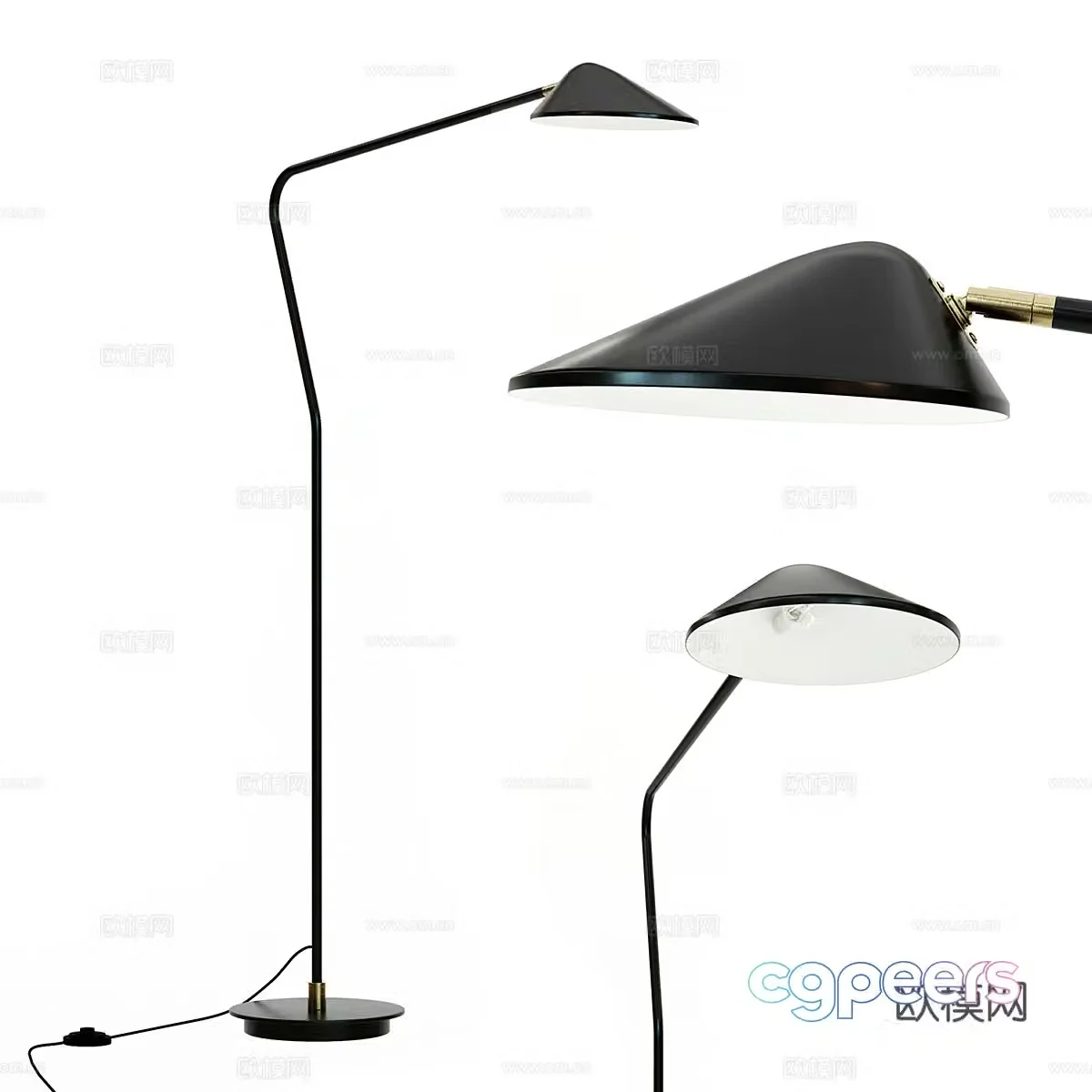Modern minimalist floor lamp 3d model