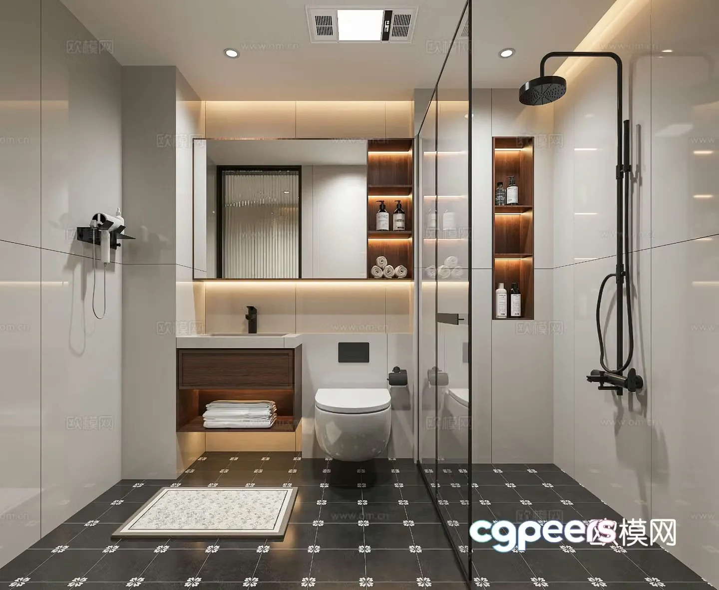 Medieval style bathroom bathroom 3d model