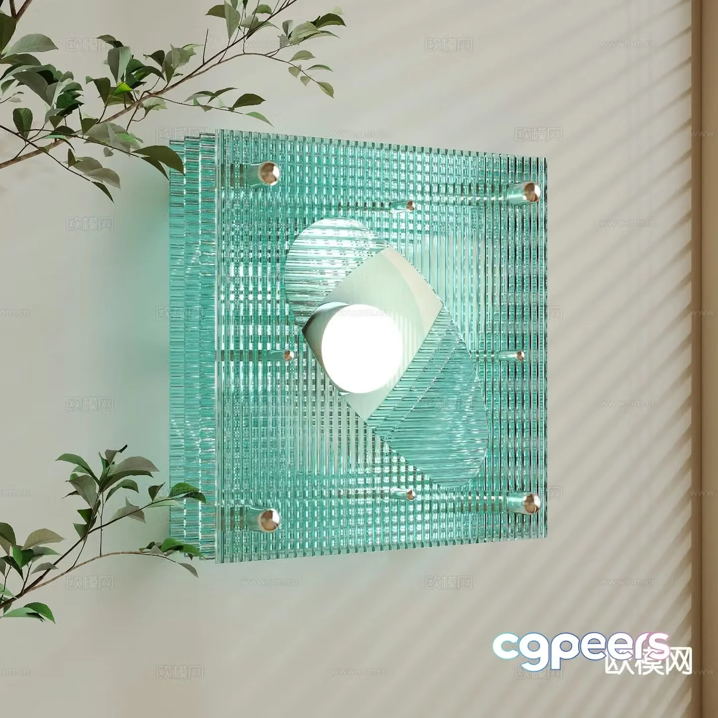 Acrylic wall light 3d model