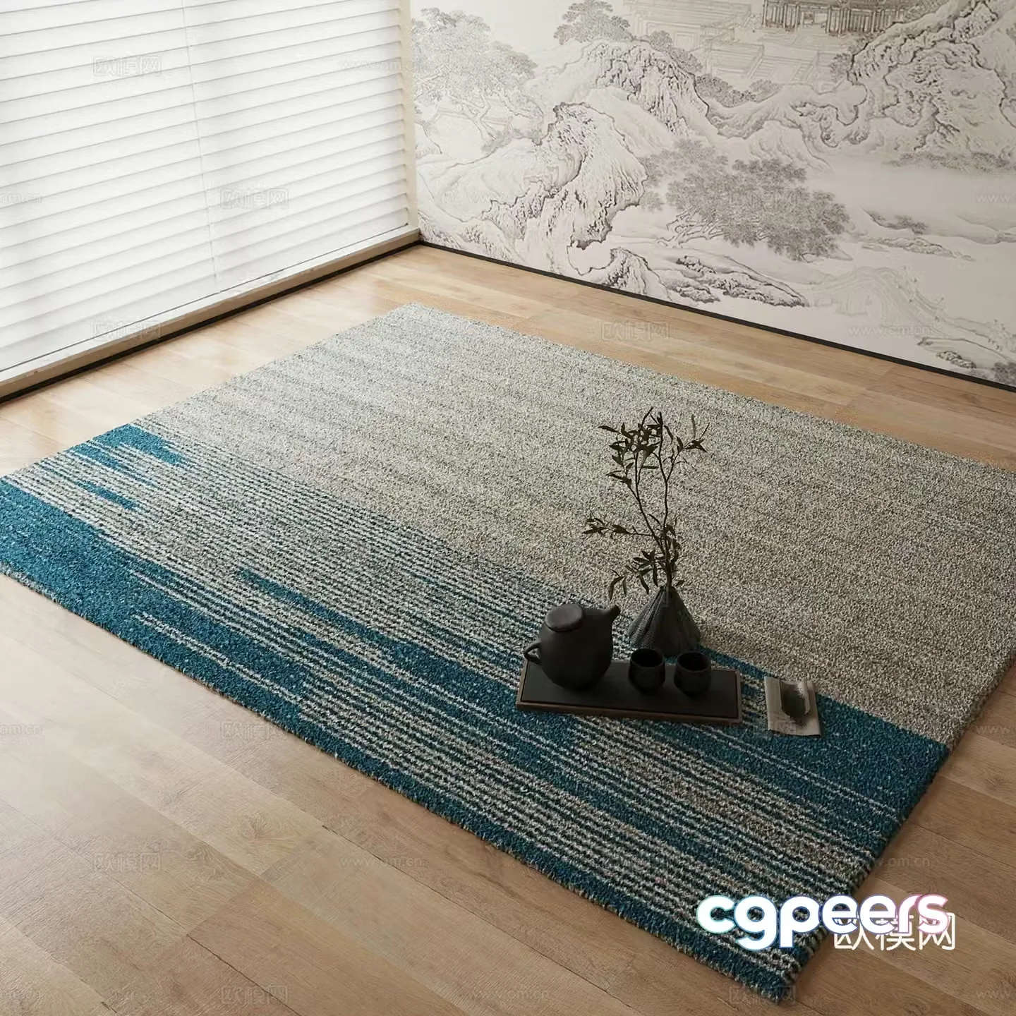New Chinese carpet 3D model