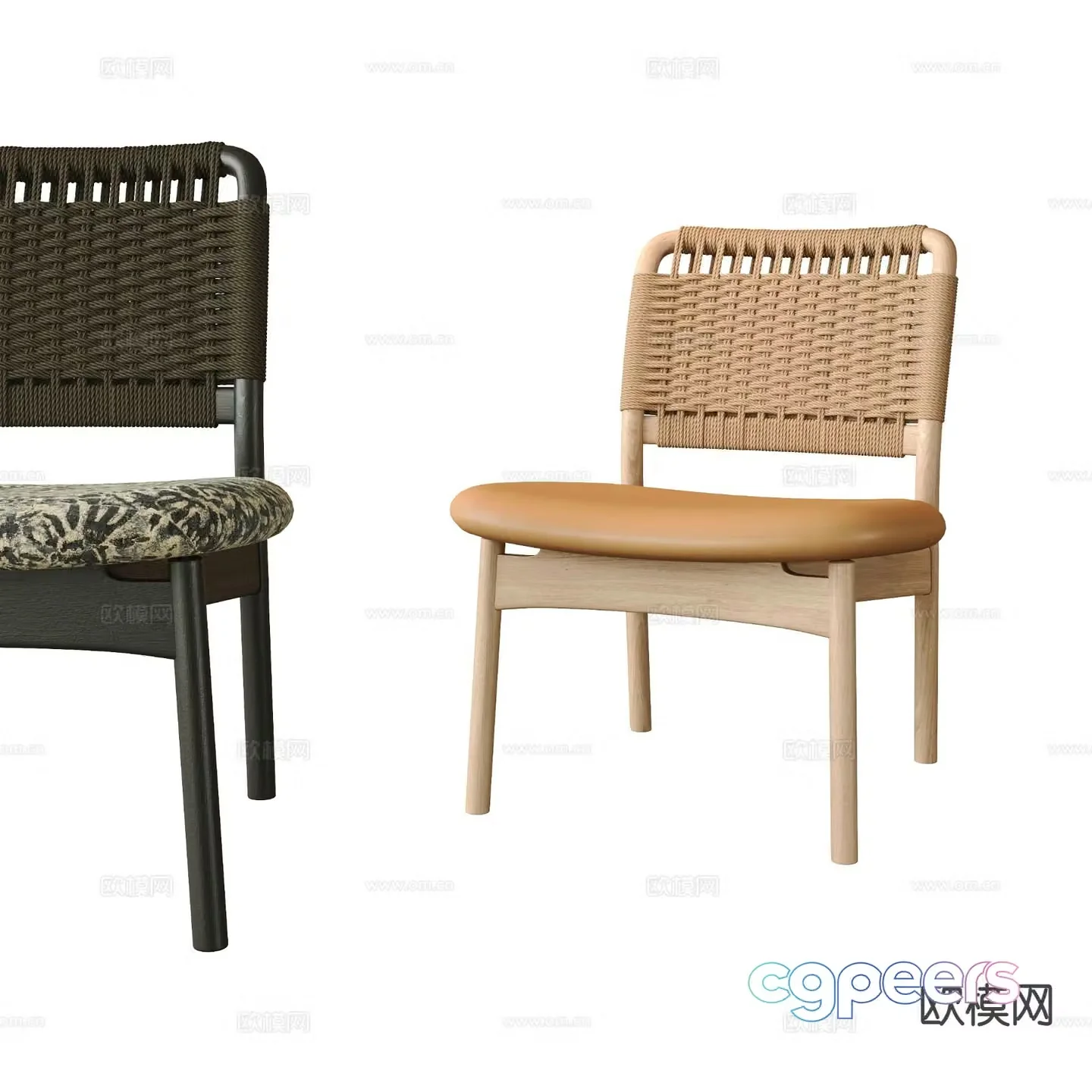 Wabi-sabi chair leisure chair 3d model
