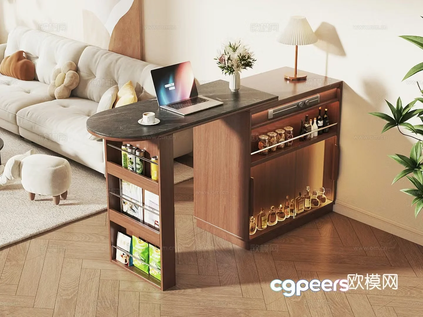 Office bar 3D model