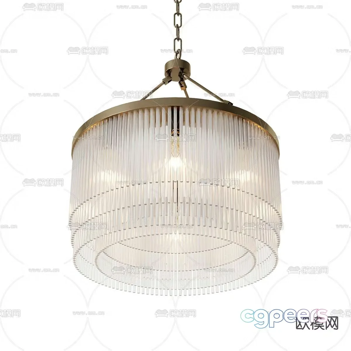 Light luxury chandelier decorative lamp 3d model
