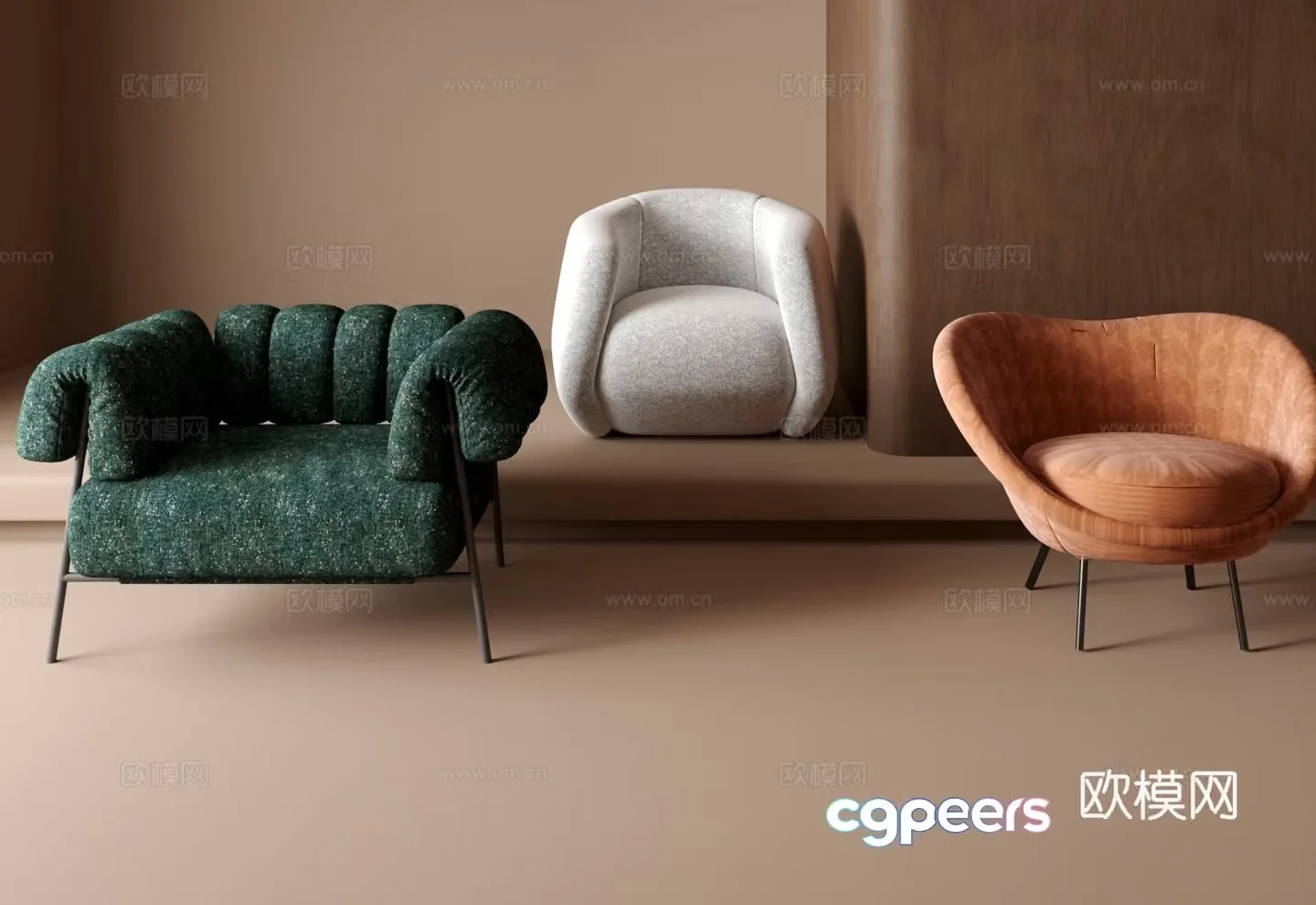 Single sofa 3d model