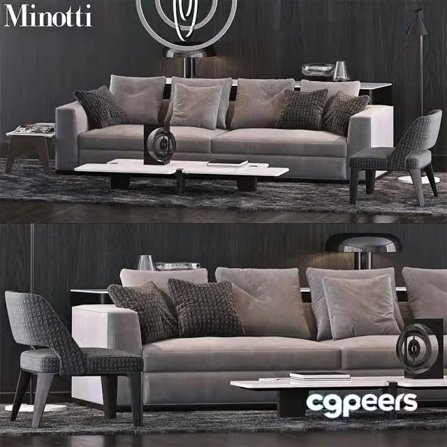 3ds Max Free – Minotti Set 11