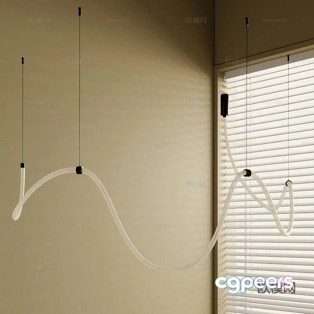 Modern chandelier 3d model