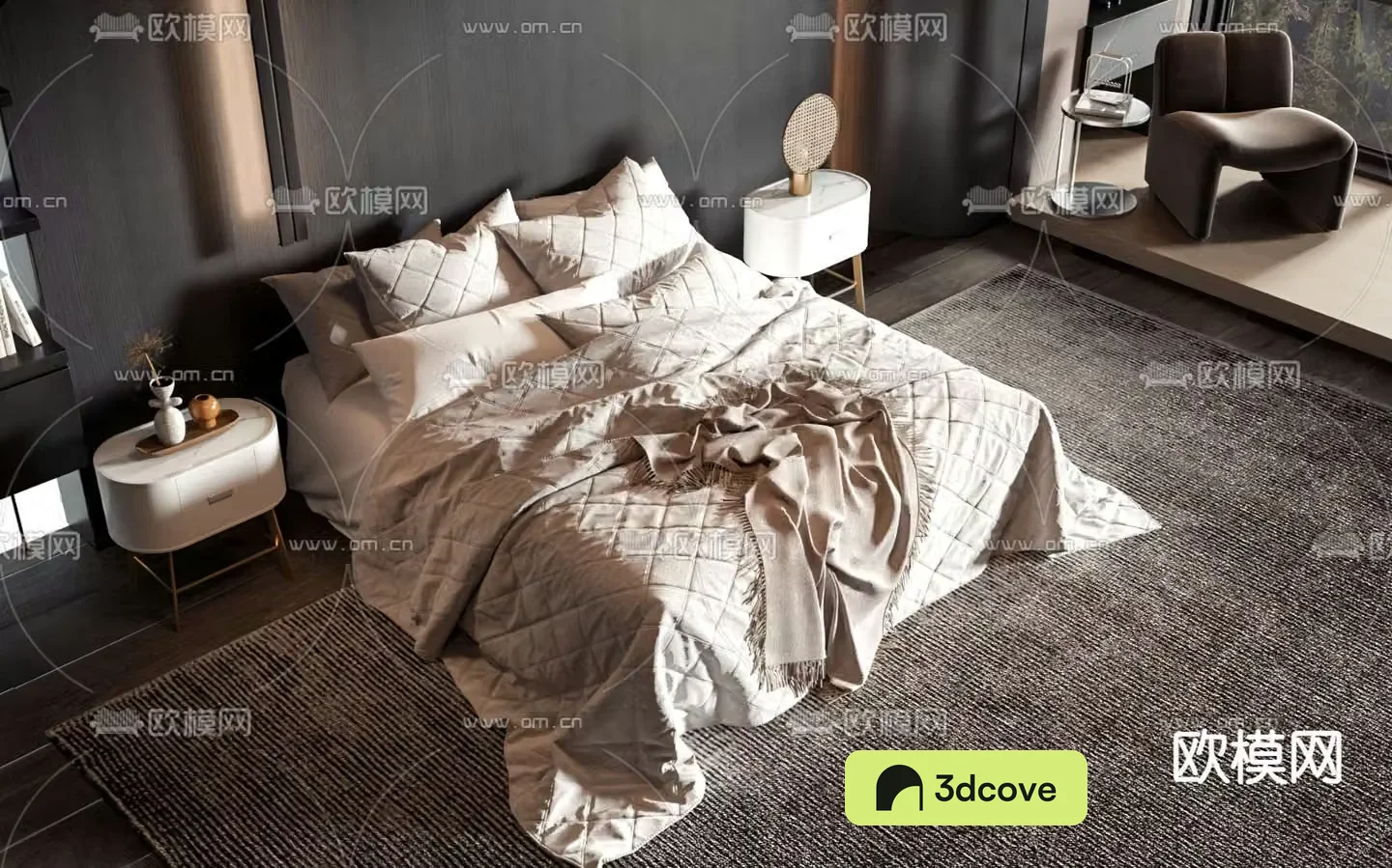 Modern double bed