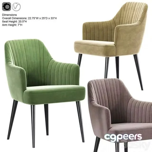 3ds Max Free – Strip Modern Dining Chair