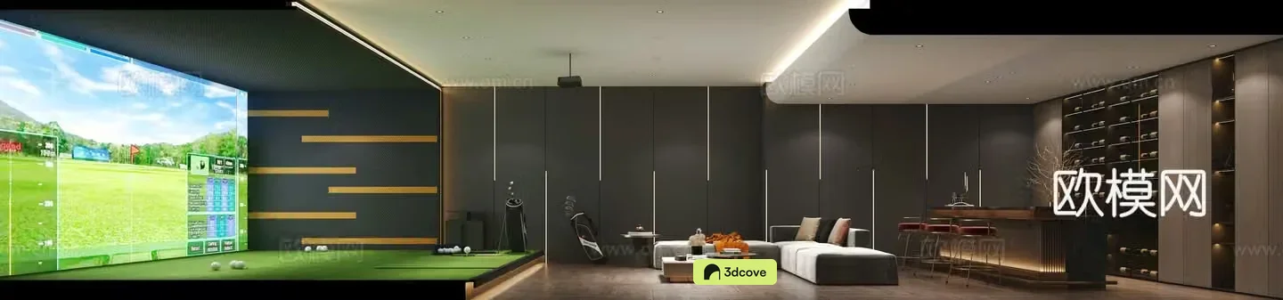 Golf studio 3d model