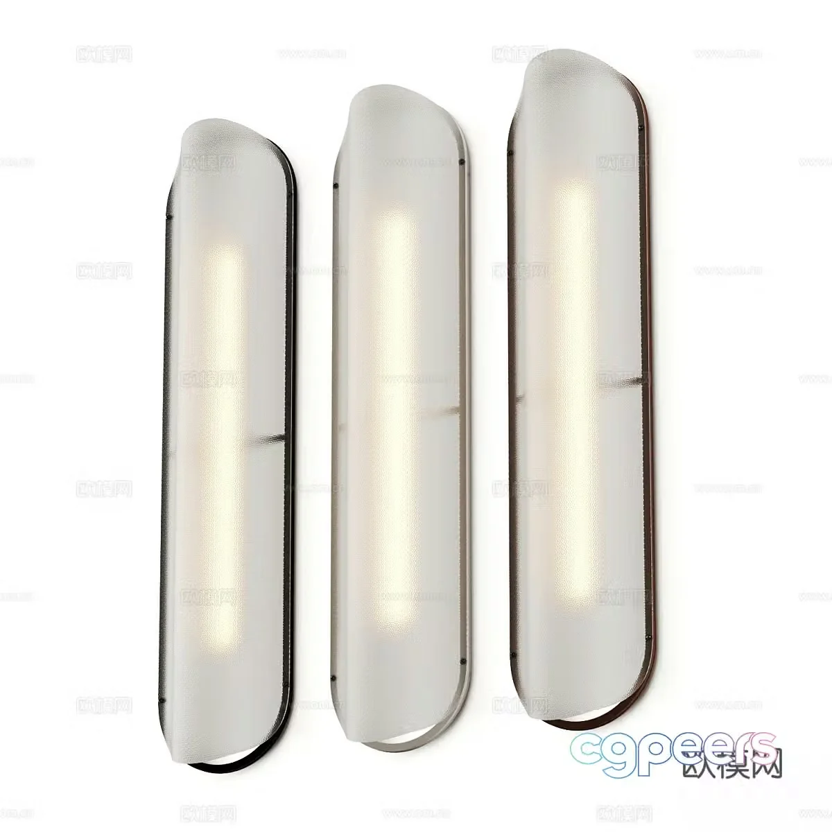 New Chinese style glass wall lamp 3D model