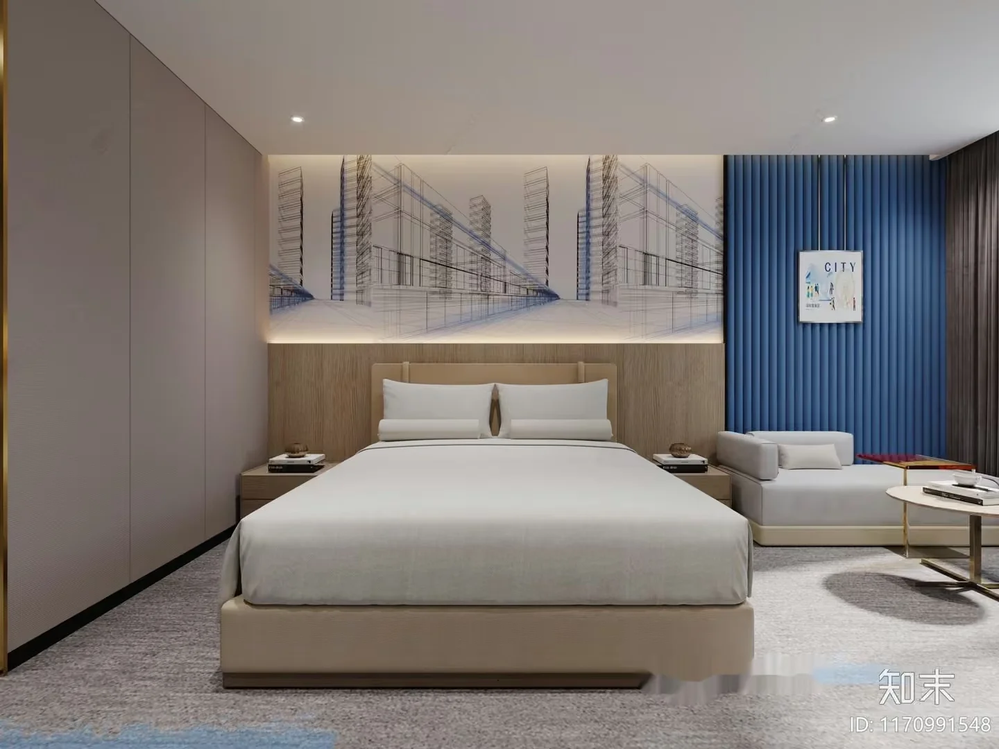 Cozy Modern Bedroom 3D Model – 21651 – CORONA Render