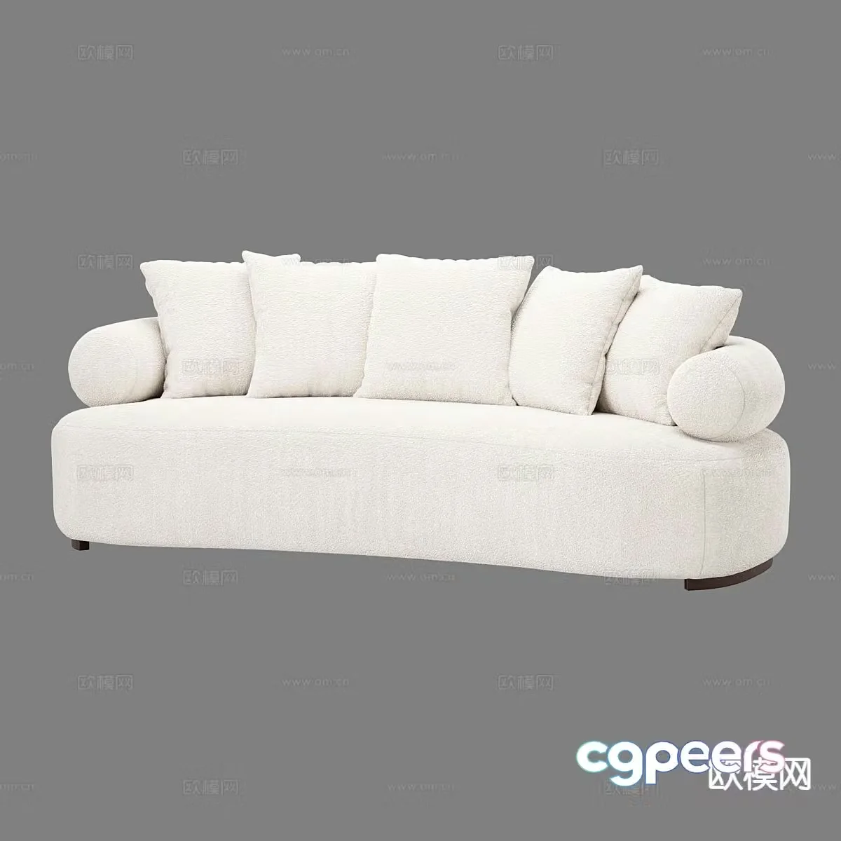 Modern multi-seater sofa 3d model